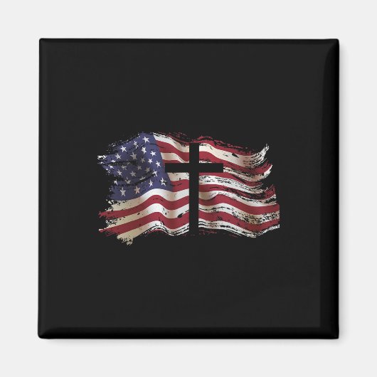 アメリカ国旗ディストレス逆さまアメリカ合衆国U マグネット (正面)
