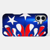 アメリカ国旗デザインのスマホケース iPhoneケース (裏面横)