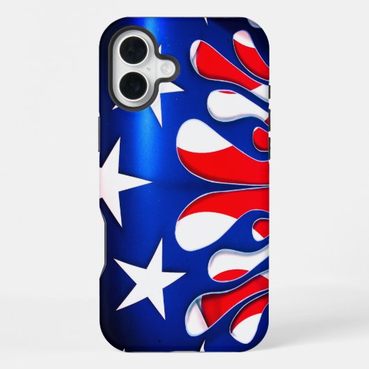 アメリカ国旗デザインのスマホケース iPhoneケース (裏面)