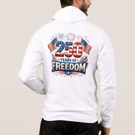アメリカ国旗デザイン USA 250周年記念 パーカ (裏面)