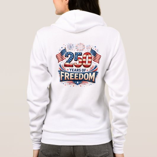 アメリカ国旗デザイン USA 250周年記念 パーカ (裏面)