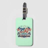 アメリカ国旗デザイン USA 250周年記念 ラゲッジタグ (正面縦)