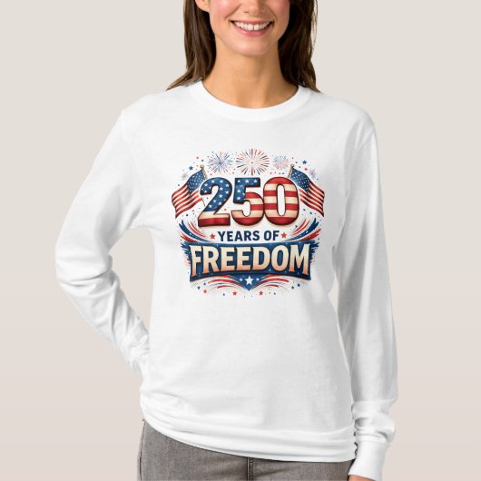 アメリカ国旗デザイン USA 250周年記念 Tシャツ (正面)