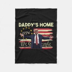 アメリカ国旗トランプDaddysホーム我々人々45 フリースブランケット