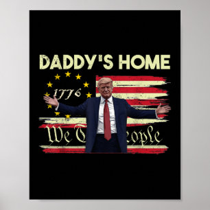 アメリカ国旗トランプDaddysホーム我々人々45 ポスター