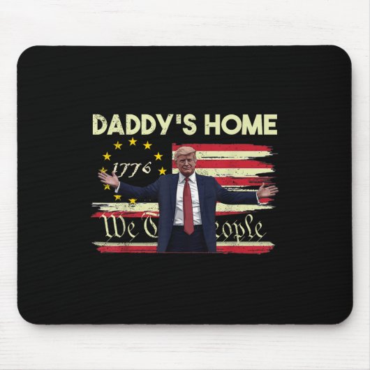 アメリカ国旗トランプDaddysホーム我々人々45 マウスパッド (正面)