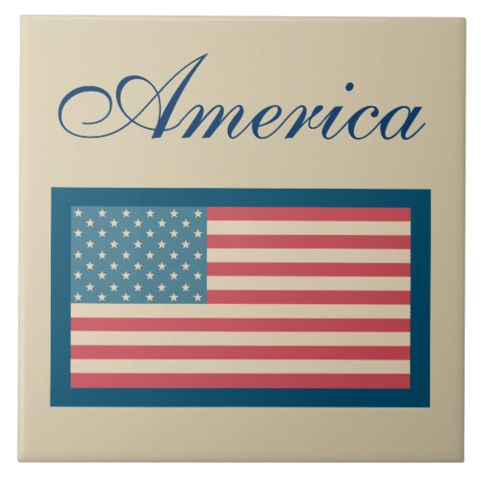アメリカ国旗トレイベンタイル タイル (正面)