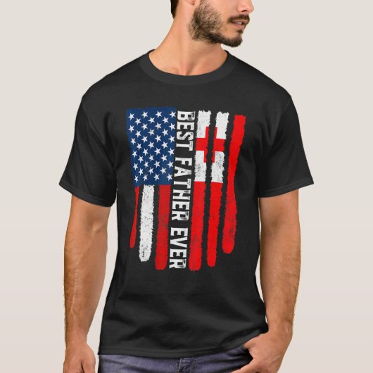 アメリカ国旗トンガ最高の国旗父一家 Tシャツ (正面)