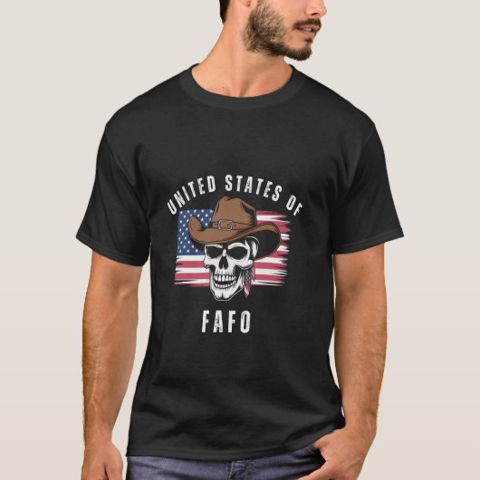 アメリカ国旗ドクロ FAFO Tシャツ (正面)