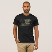アメリカ国旗ドクロTシャツ オールド スマート Tシャツ (正面フル)