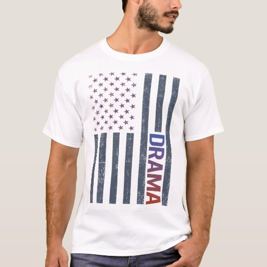 アメリカ国旗ドラマ Tシャツ (正面)