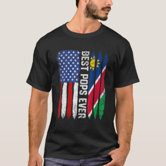 アメリカ国旗ナミビア最高の旗ポップ常時家族 Tシャツ