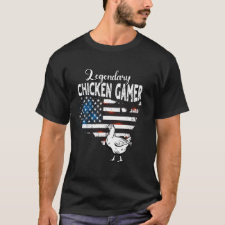 アメリカ国旗ニワトリゲーム Tシャツ