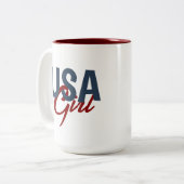 アメリカ国旗ハイヒール・シューズ ツートーンマグカップ (正面左)