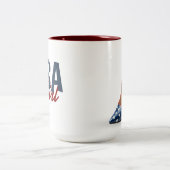 アメリカ国旗ハイヒール・シューズ ツートーンマグカップ (中央)