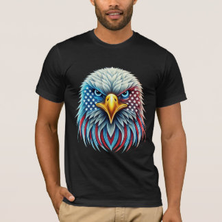 アメリカ国旗ハクトウワシ愛国 Tシャツ