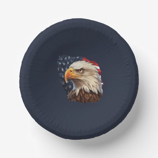 アメリカ国旗ハクトウワシ ペーパーボウル (正面)