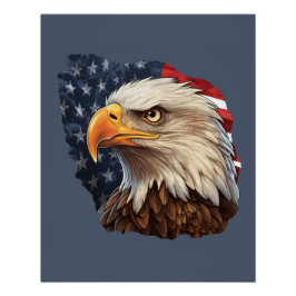 アメリカ国旗ハクトウワシ ポスター