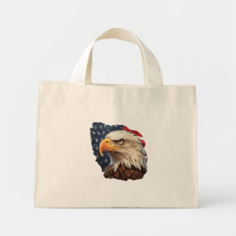 アメリカ国旗ハクトウワシ ミニトートバッグ