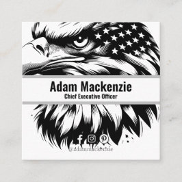 アメリカ国旗ハクトウワシ 愛国 ビジネスカード