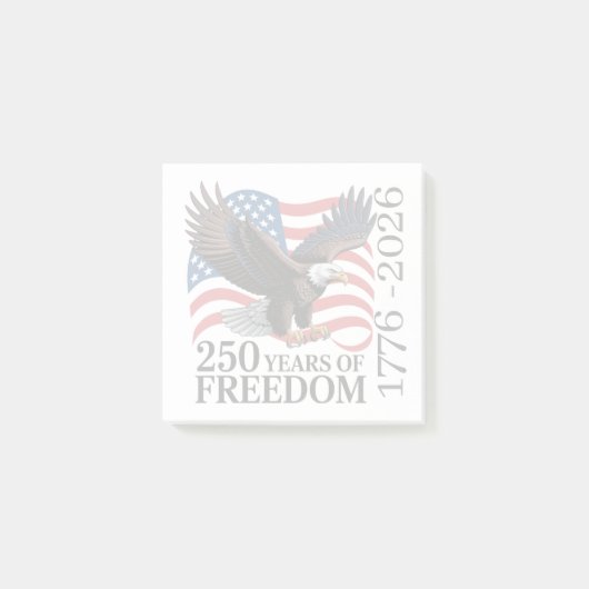 アメリカ国旗ハクトウワシ 自由の250年 ポストイット (正面)