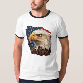 アメリカ国旗ハクトウワシ Tシャツ