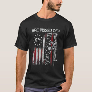 アメリカ国旗ハゲのワシ我々国民は怒っている Tシャツ