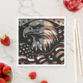 アメリカ国旗ハゲ・イーグル愛国心 スタンダードランチョンナプキン (インサイチュ)