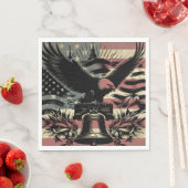 アメリカ国旗ハゲ・イーグル愛国心 スタンダードランチョンナプキン (インサイチュ)