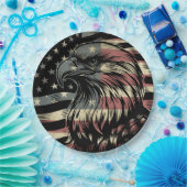 アメリカ国旗ハゲ・イーグル愛国心 ペーパープレート (パーティー)