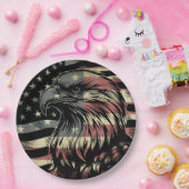 アメリカ国旗ハゲ・イーグル愛国心 ペーパープレート (パーティー)