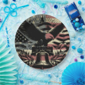 アメリカ国旗ハゲ・イーグル愛国心 ペーパープレート (パーティー)