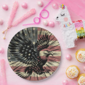 アメリカ国旗ハゲ・イーグル愛国心 ペーパープレート (パーティー)