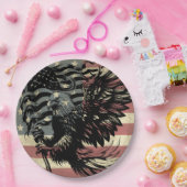 アメリカ国旗ハゲ・イーグル愛国心 ペーパープレート (パーティー)