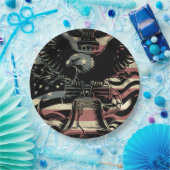 アメリカ国旗ハゲ・イーグル愛国心 ペーパープレート (パーティー)