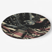 アメリカ国旗ハゲ・イーグル愛国心 ペーパープレート (アングル)