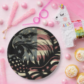 アメリカ国旗ハゲ・イーグル愛国心 ペーパープレート (パーティー)