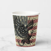 アメリカ国旗ハゲ・イーグル愛国心 紙コップ (裏面)