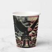 アメリカ国旗ハゲ・イーグル愛国心 紙コップ (裏面)