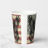 アメリカ国旗ハゲ・イーグル愛国心 紙コップ (右)