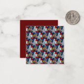 アメリカ国旗ハゲ・イーグル・ウルフ ノートカード (正面/裏面インサイチュ)