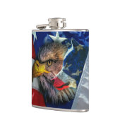 アメリカ国旗ハゲ・イーグル・ウルフ フラスク (左)