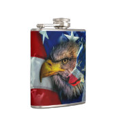 アメリカ国旗ハゲ・イーグル・ウルフ フラスク (右)