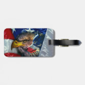 アメリカ国旗ハゲ・イーグル・ウルフ ラゲッジタグ (裏面横)