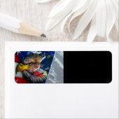 アメリカ国旗ハゲ・イーグル・ウルフ ラベル (インサイチュ)