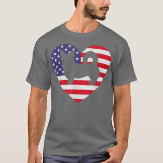 アメリカ国旗ハートコルギドッグ7月4日アメリカ合衆国パー Tシャツ