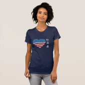 アメリカ国旗ハートスストライプターズUSA Tシャツ (正面フル)