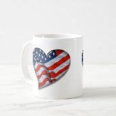 アメリカ国旗ハート コーヒーマグカップ (正面左)