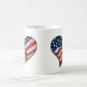 アメリカ国旗ハート コーヒーマグカップ (中央)