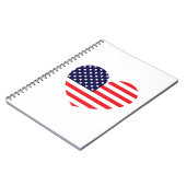 アメリカ国旗ハート ノートブック (左側)